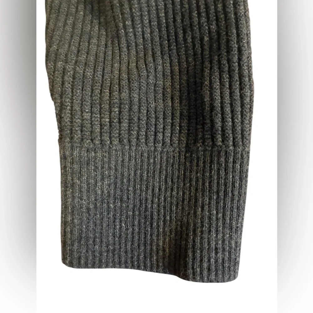 VTG Banana Republic Large Gray 100% Cotton Sweater Ribbed Crewneck Pullover